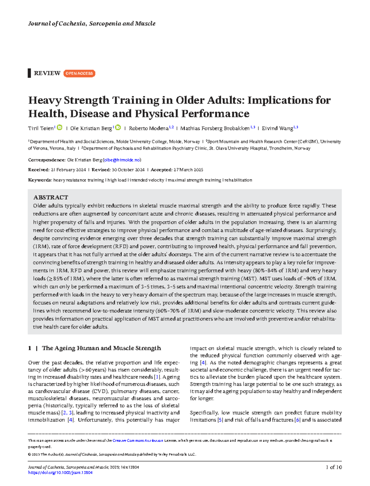 Heavy Strength Training in Older Adults: Health Implications and ...