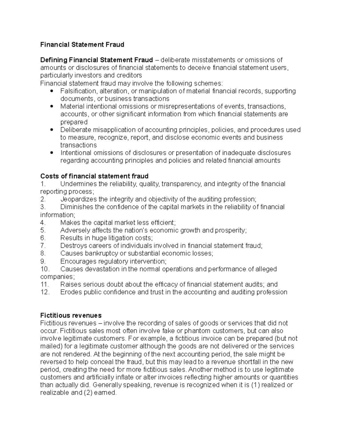 **12. Financial Statement Fraud: Causes, Impacts & Detection Methods ...
