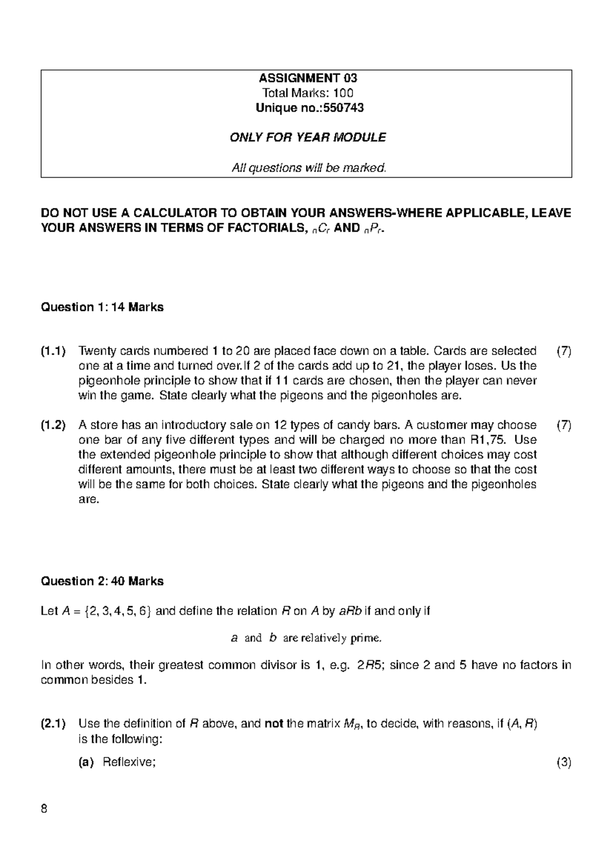 MAT2612 Assignment 3: Comprehensive Guide & Solutions 2024 - Studocu