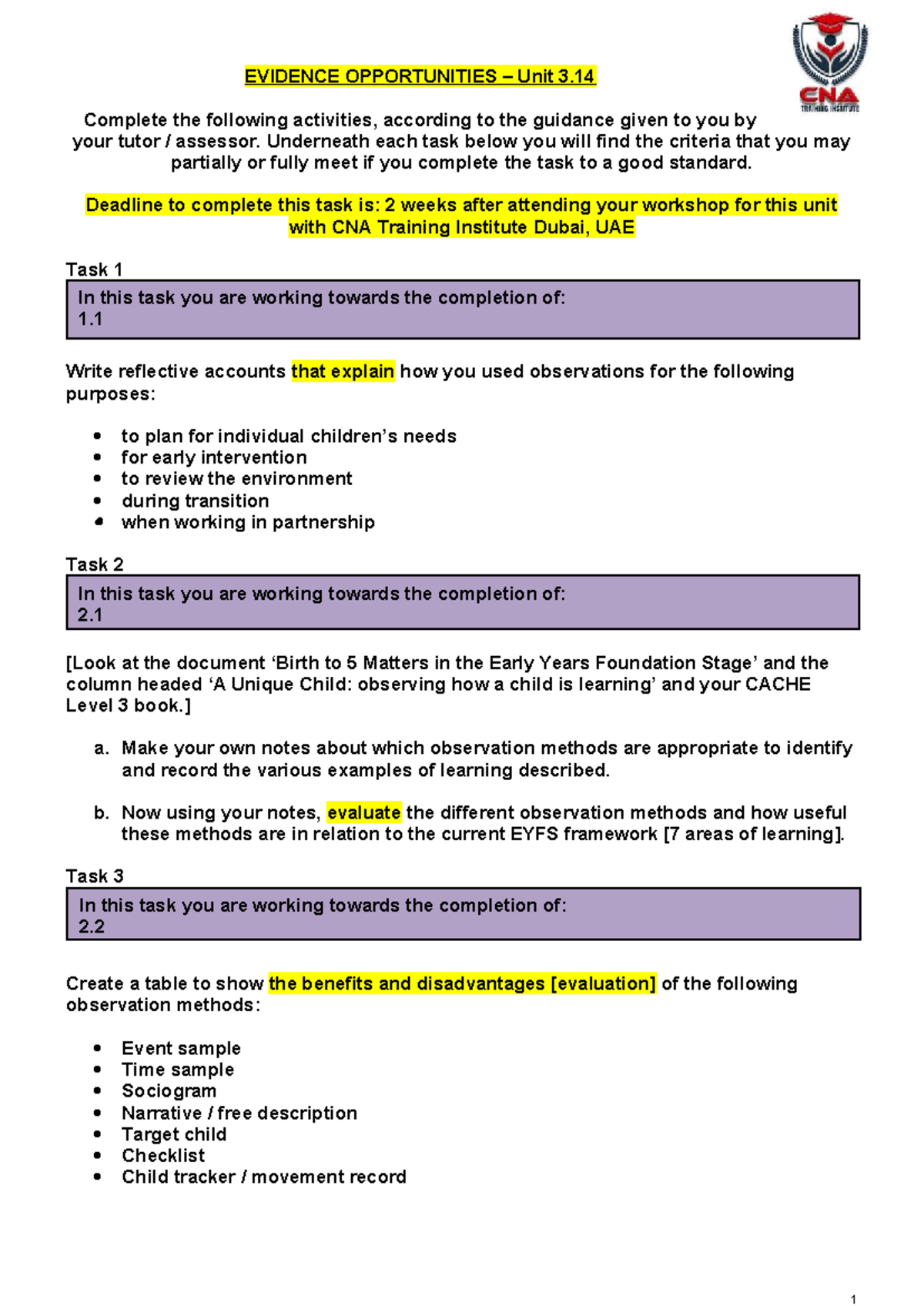 Unit 3.14 - MMR Assignment: Reflective Observations & Methods Analysis ...