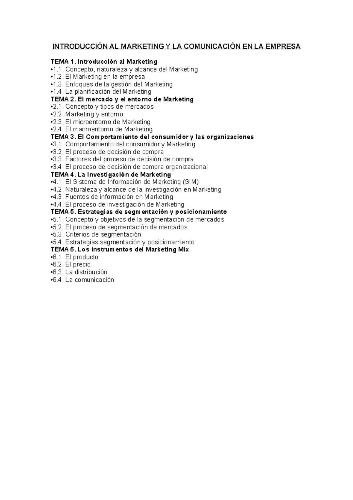 Apuntes marketing - INTRODUCCIÓN AL MARKETING Y LA COMUNICACIÓN EN LA ...