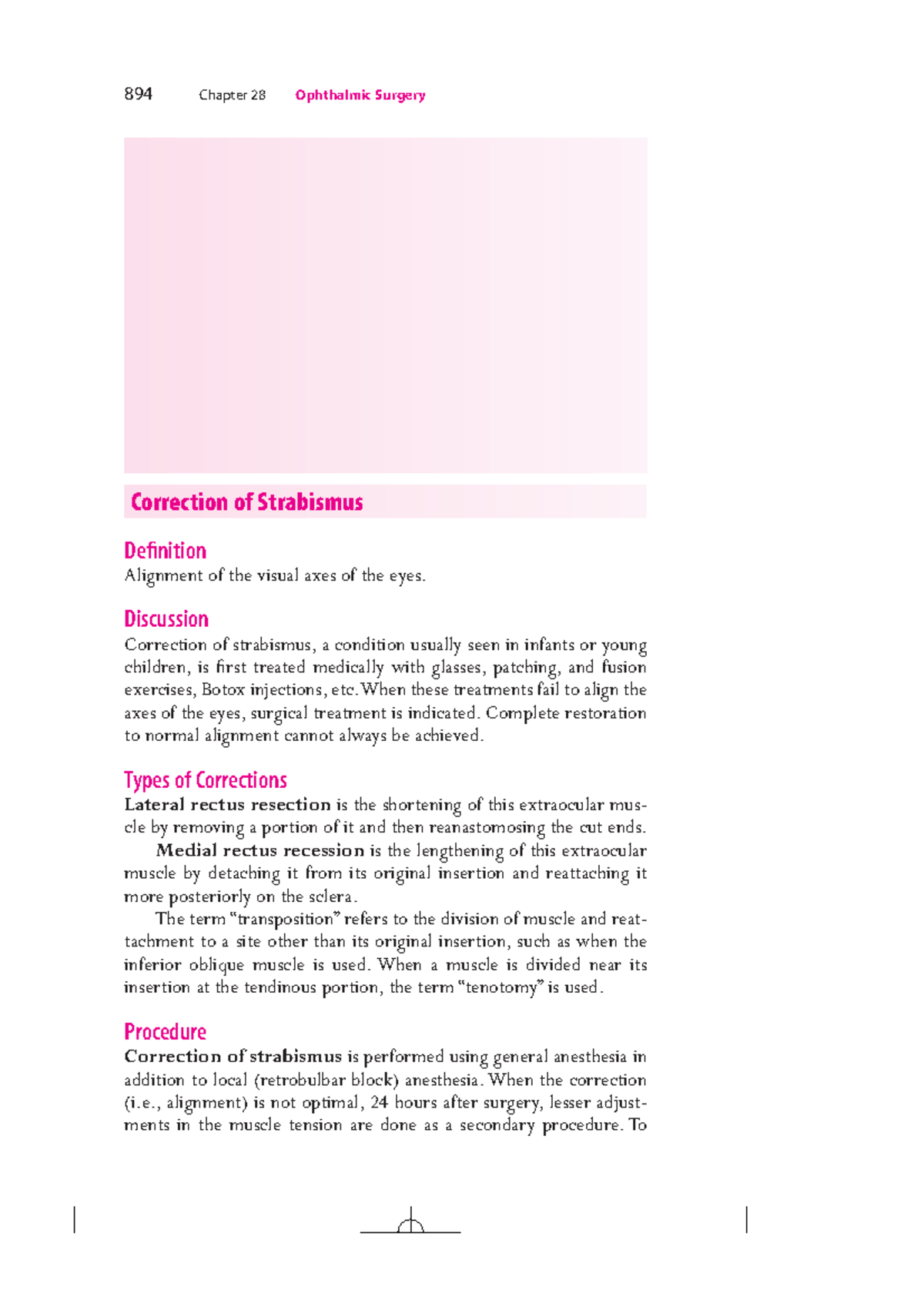 894 Chapter 28 Ophthalmic Surgery: Strabismus Correction Study Notes ...