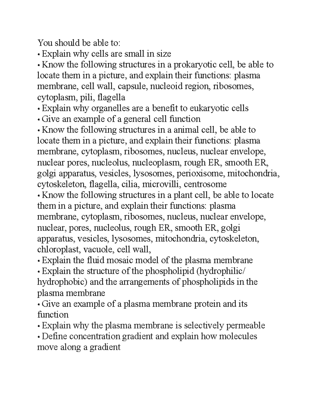 Biology 101: Cell Structure, Membrane Dynamics, and Processes - You ...