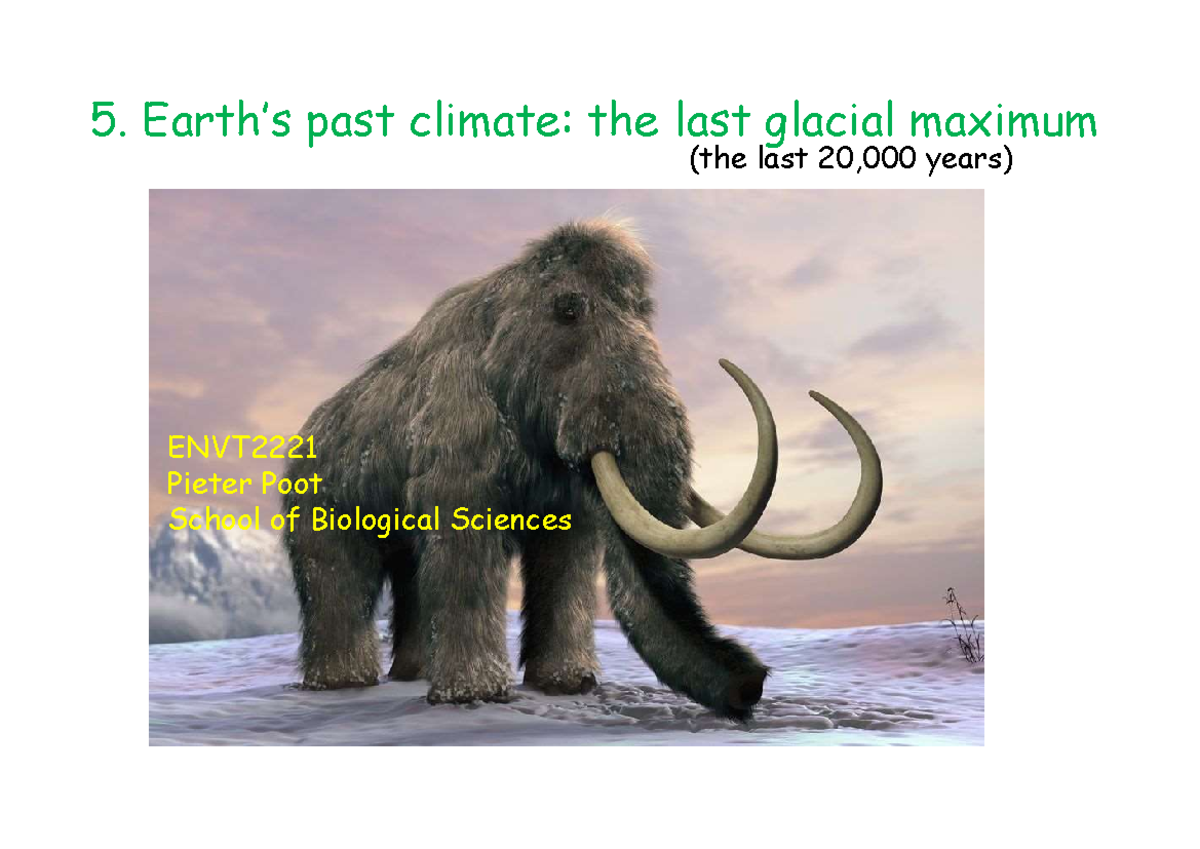Climate Change and Human Evolution: Insights from LGM (ENVT2221) - Studocu