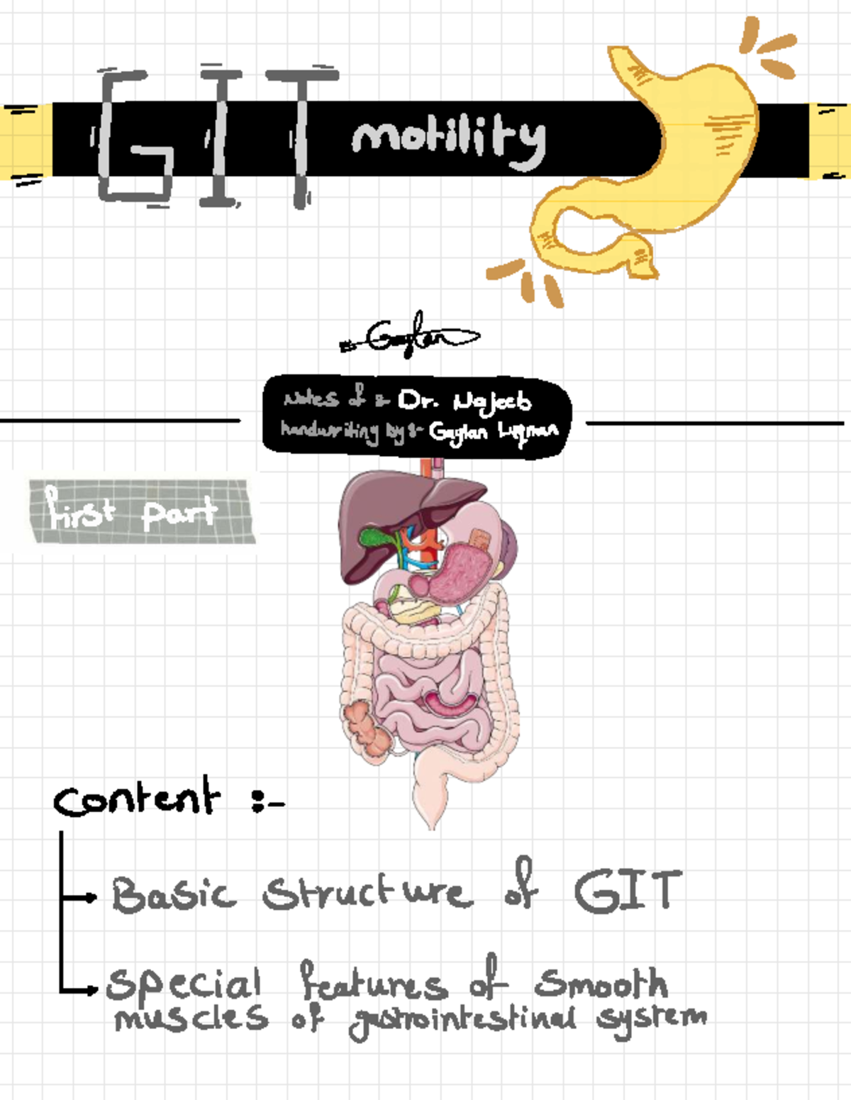 GIT 101 - Detailed Lecture Notes on Gastrointestinal Physiology - Studocu