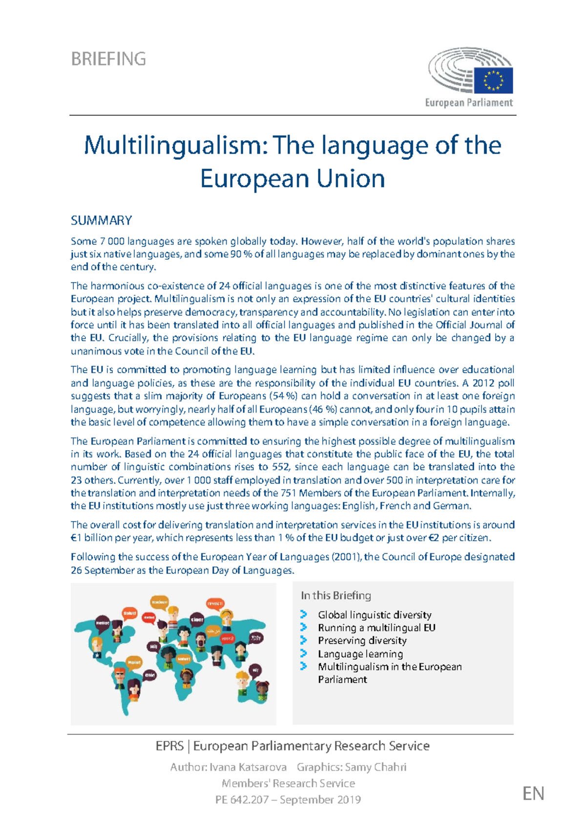 EU Multilingualism Policies: Cultural Identity and Language Unity - Studocu