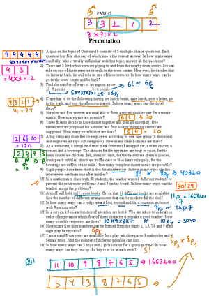 Binomial Theorem - Final Notes for MATH101 - Studocu