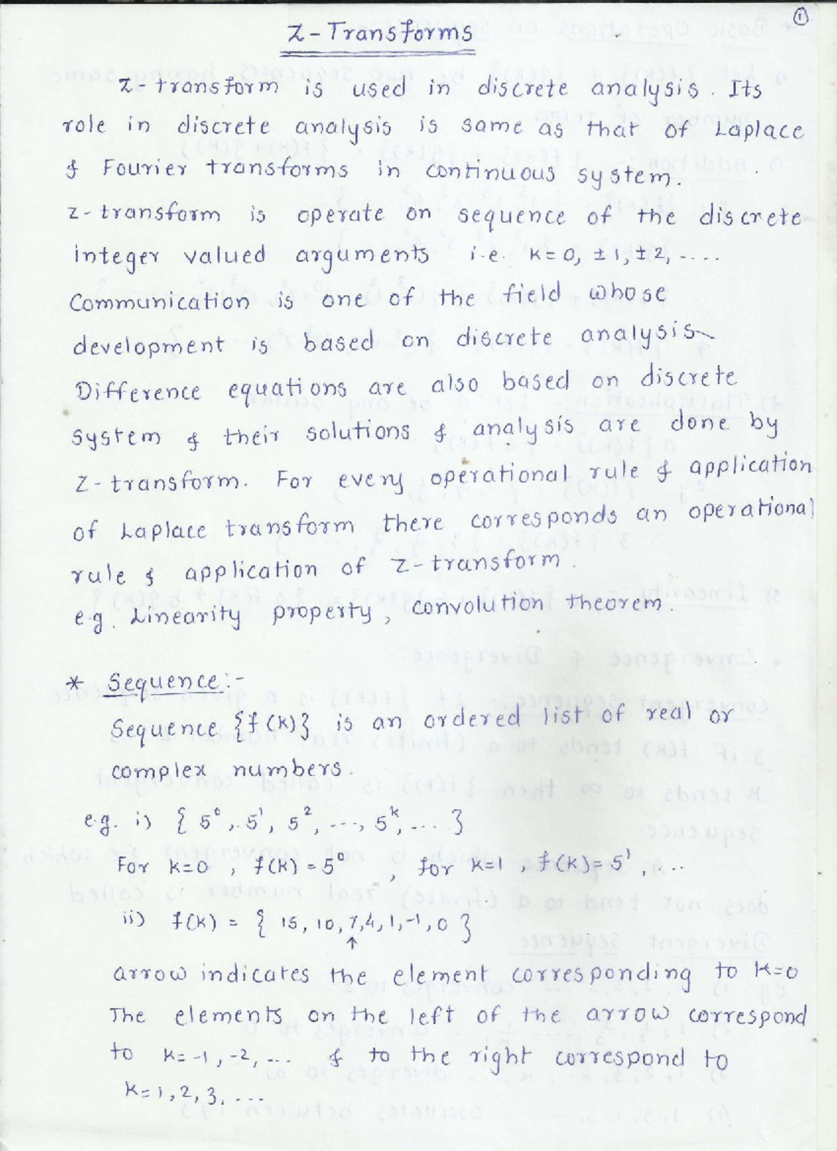 Z-Transform Overview and Applications - ENG Math Lecture Notes - Studocu