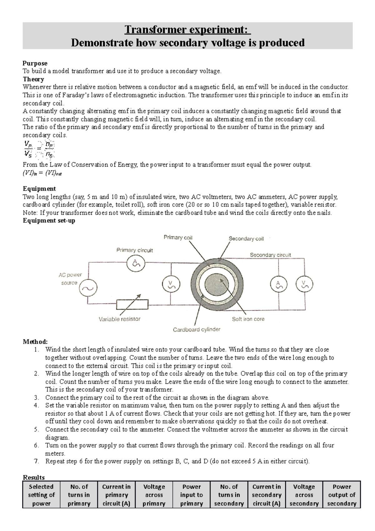6.3.2 Prac - Building a Transformer and Analyzing Its Voltage Output ...