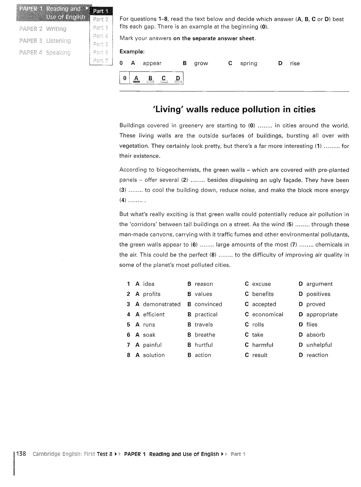 Exam Essentials: Test 8 - Practice Test for English Proficiency - Studocu