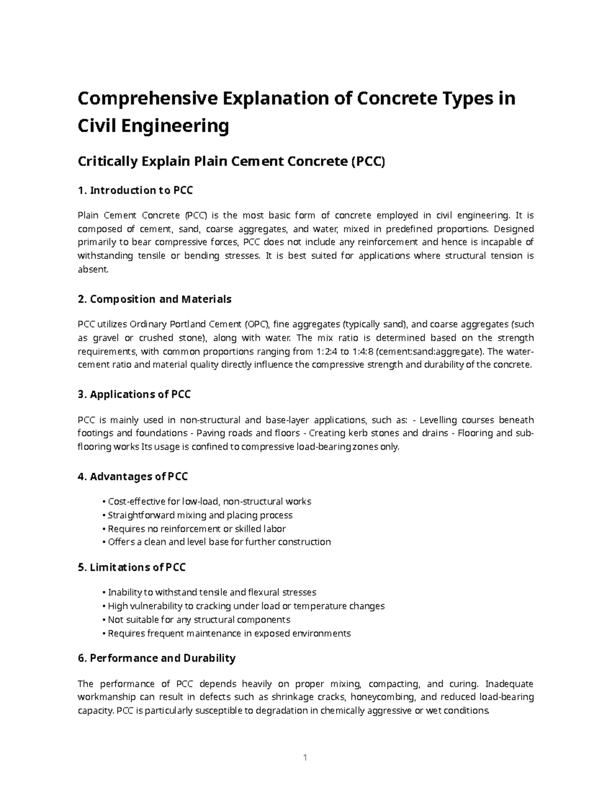 Concrete Types Comparison: PCC, RCC, and PSC Overview in Civil Engg ...