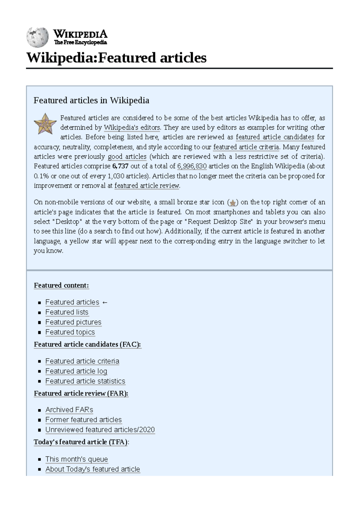 Wikipedia Featured Articles: A Comprehensive Overview of Quality ...
