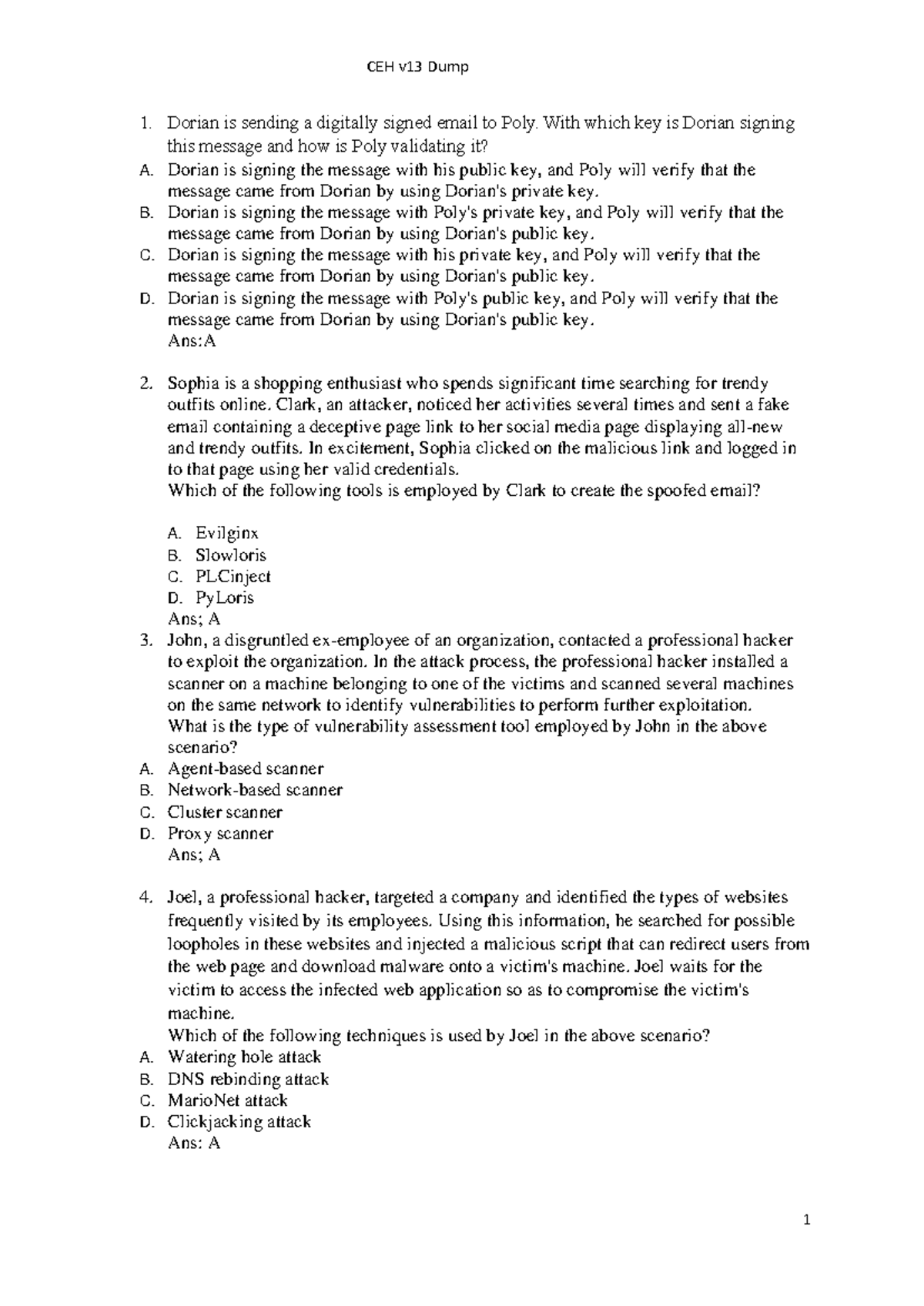 CEH v12 Exam Prep: Key Concepts & Scenarios Explained - Studocu