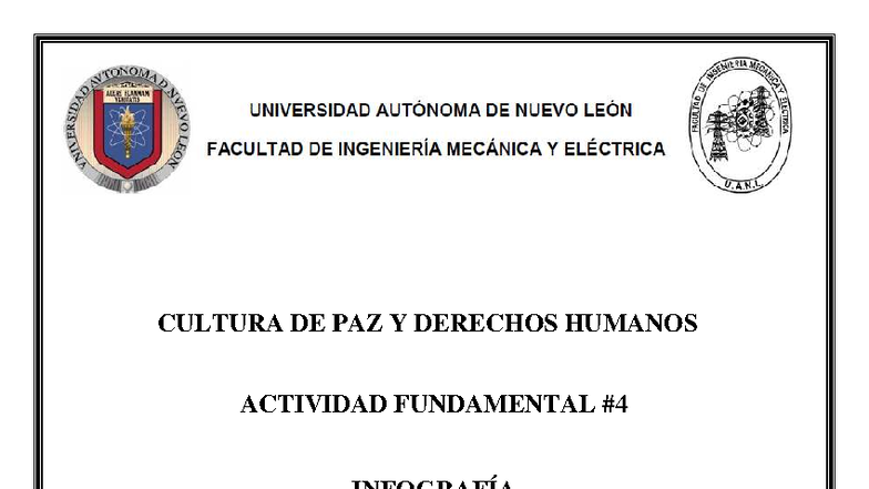 AF4 CPDH Infografía sobre Cultura de Paz y Derechos Humanos - Studocu