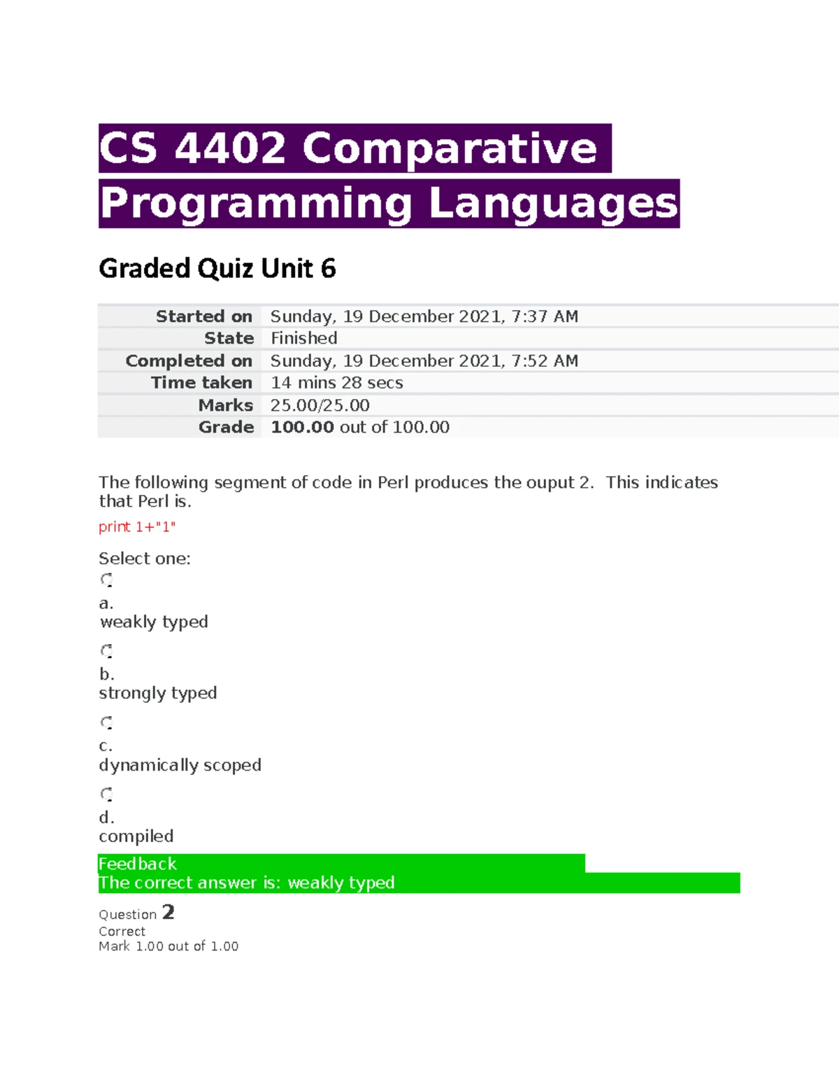 Comparative Analysis of 6 Programming Languages - COMP 1504 - Studocu