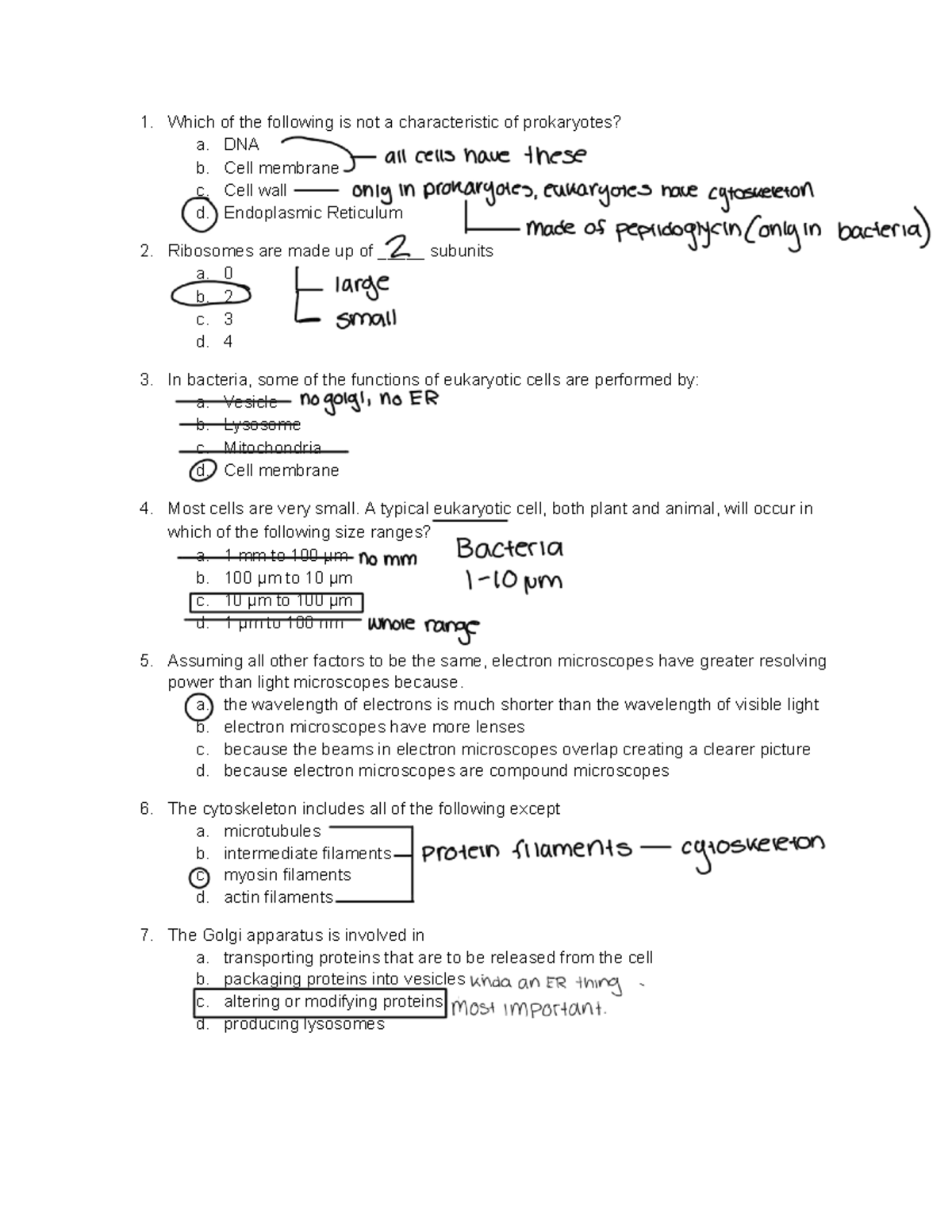 Exam 2 Questions & Answers - BIO 181 Study Guide - Studocu