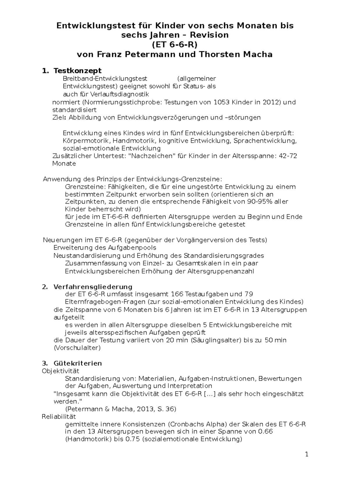 Entwicklungstest Et 6 6 R ET66R - Entwicklungstest für Kinder von sechs Monaten bis sechs Jahren