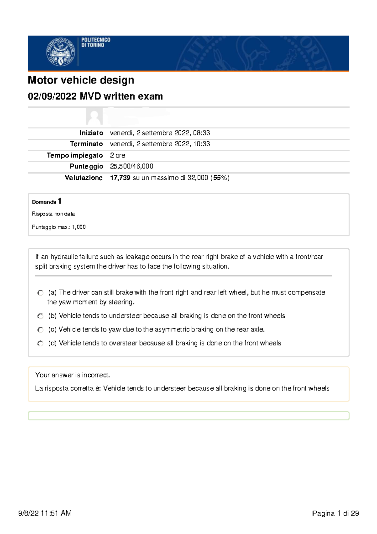 MVD 288117 Motor Vehicle Design Written Exam Notes - Studocu