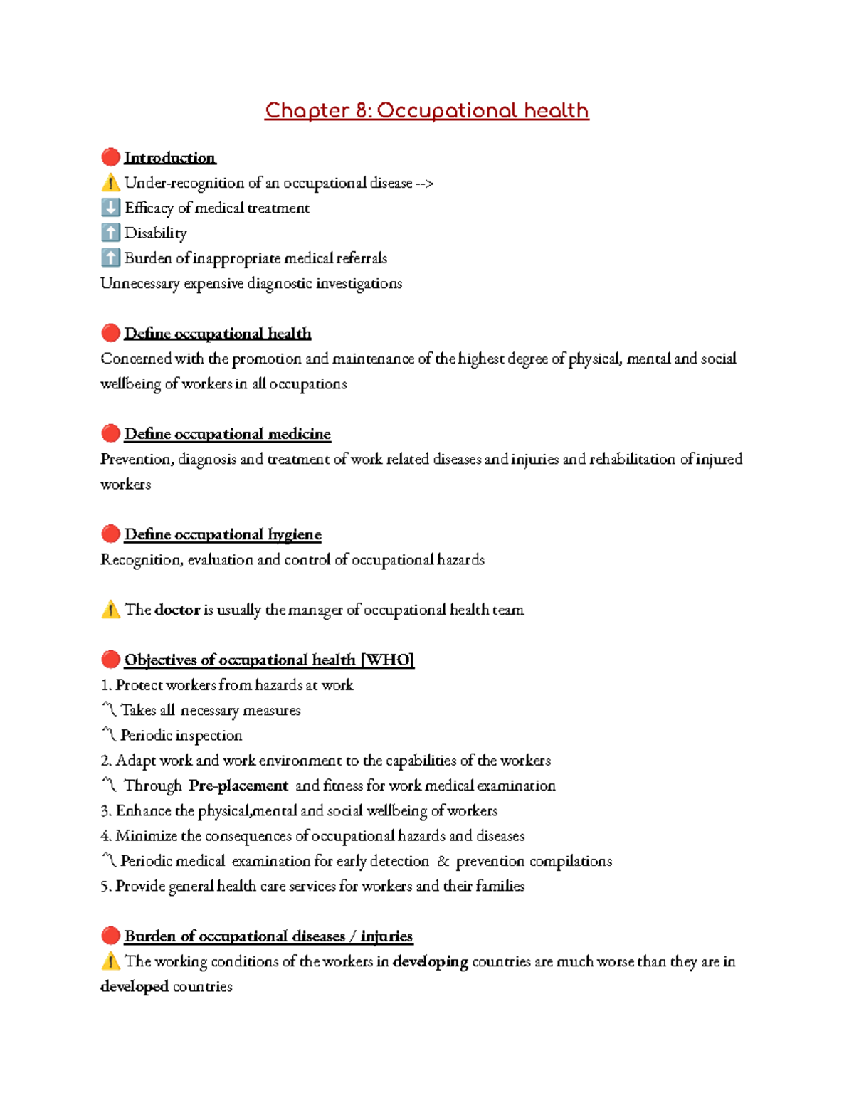 Chapter 8: Occupational Health - Understanding Diseases and Treatments ...