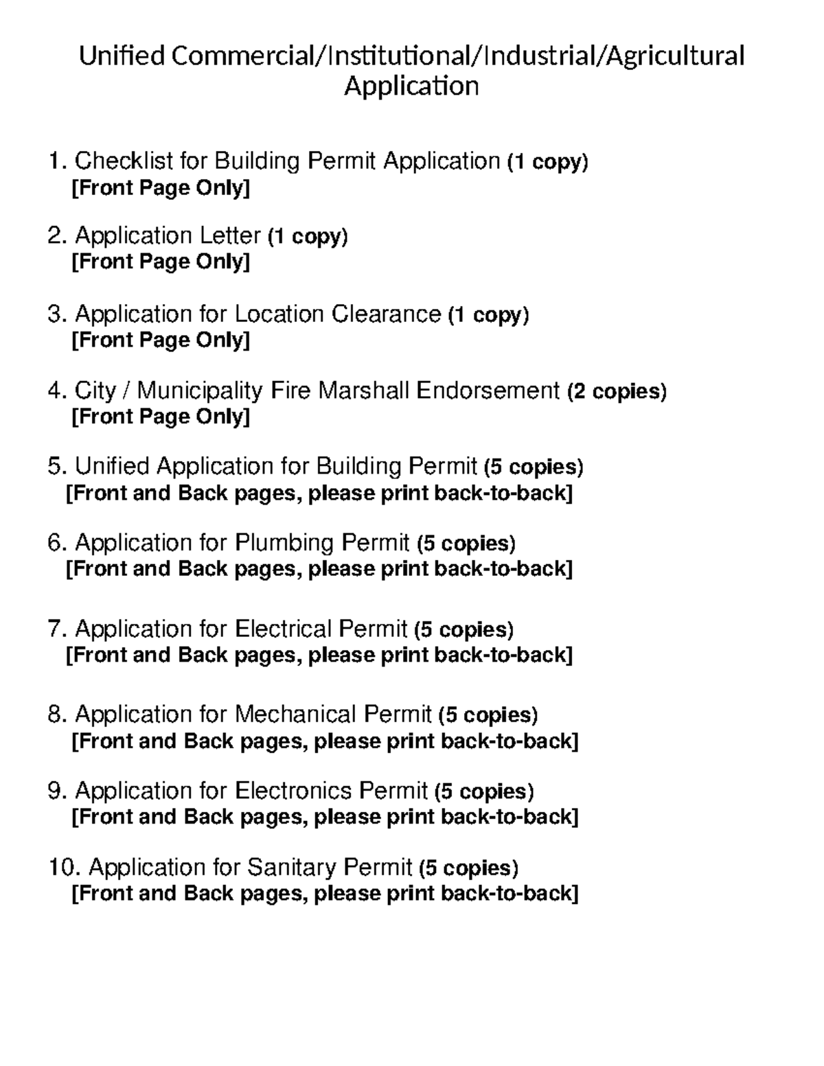 Davao City Building Permit Application Checklist (NBC Form No. 2021 ...