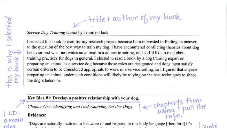 Service Dog Training Insights: A Guide by Jennifer Hack - Studocu