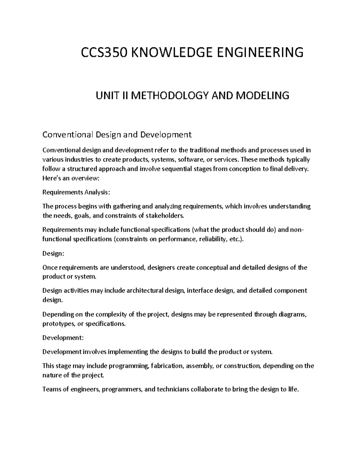 Knowledge Engineering Unit 2 - CCS350 KNOWLEDGE ENGINEERING UNIT II ...