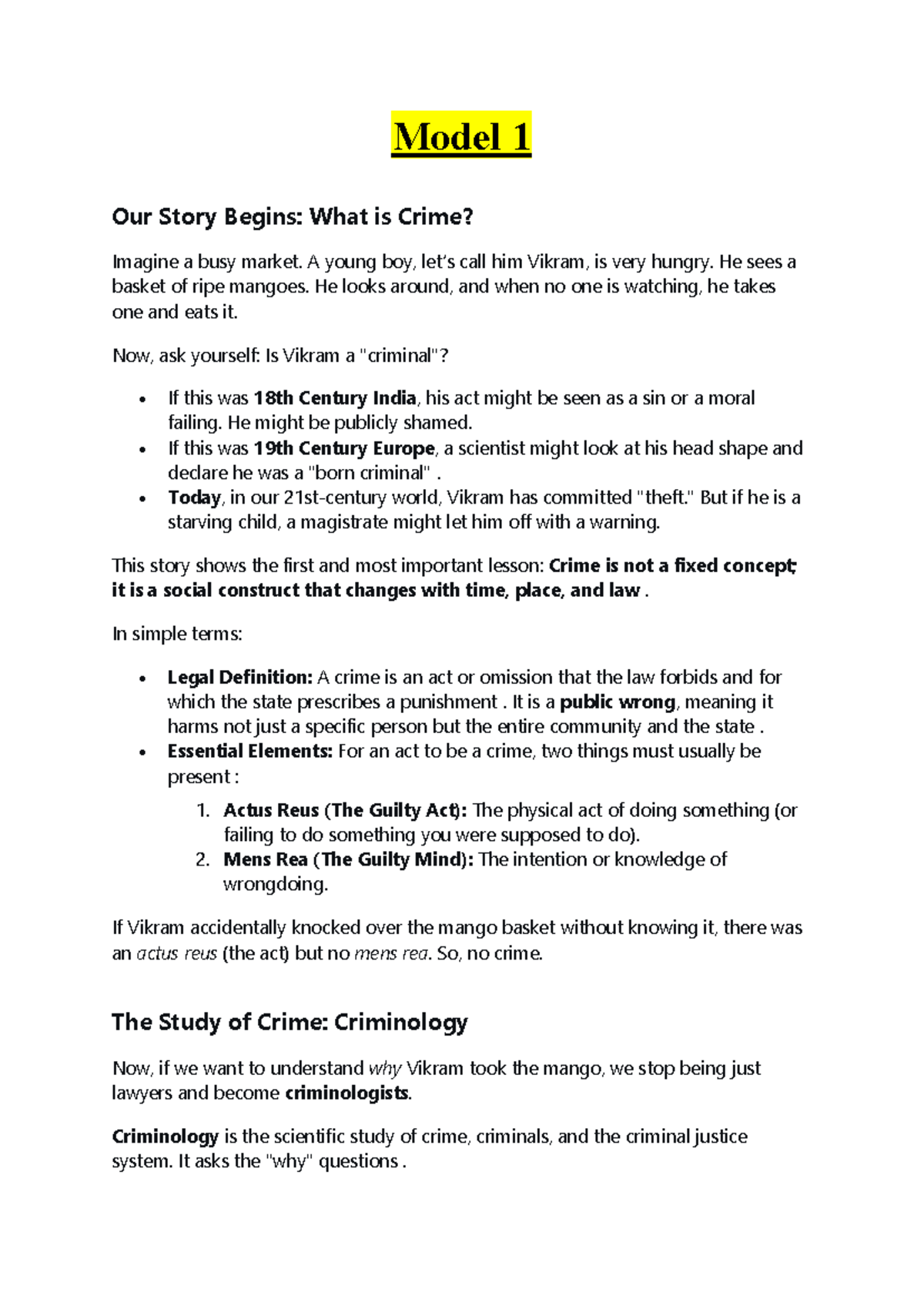 Criminology Sem 4: Understanding Crime, Its Causes, and Classifications ...