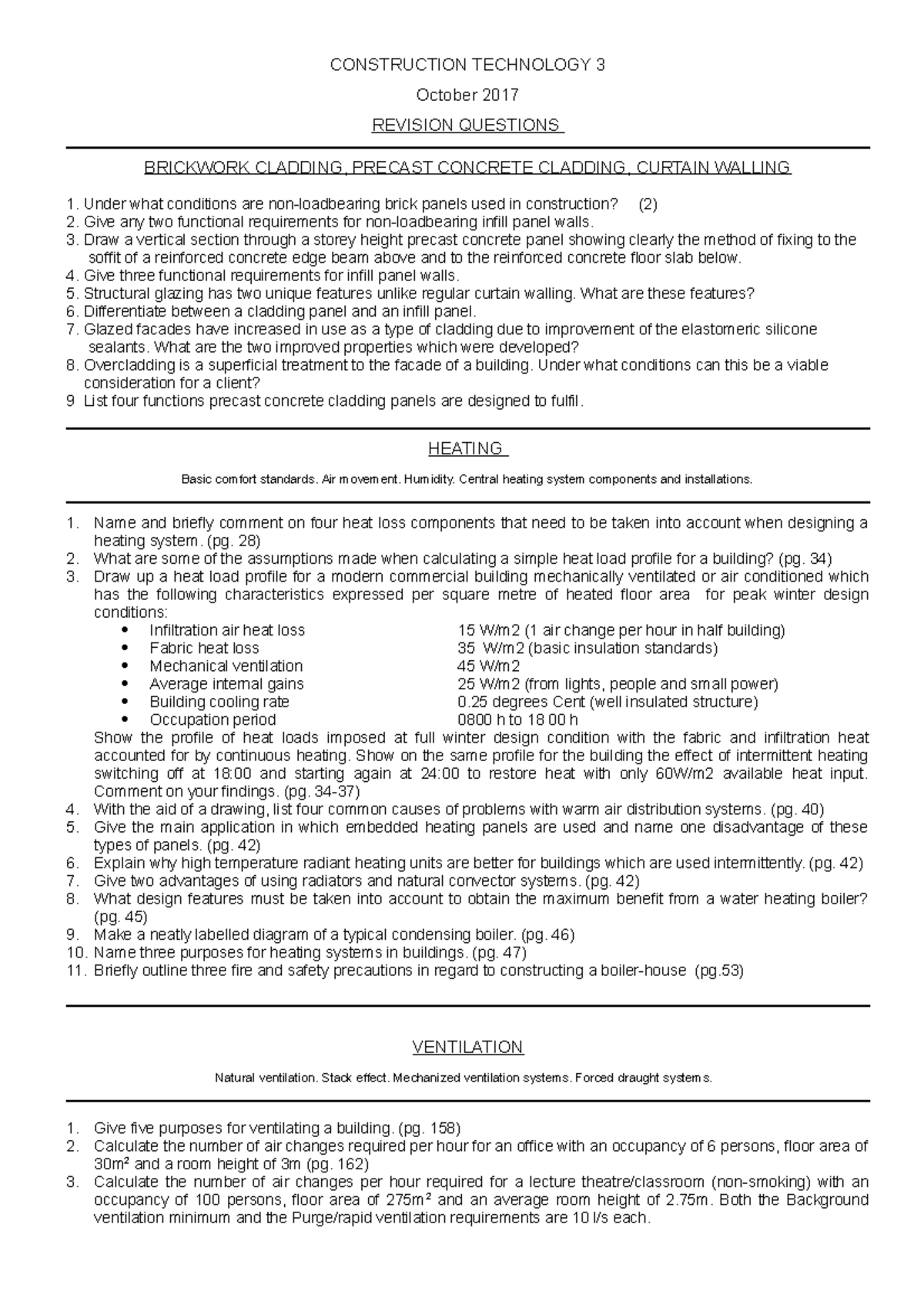 CTM300S Construction Technology 3 Revision Qs - Oct 2017 Study Guide ...