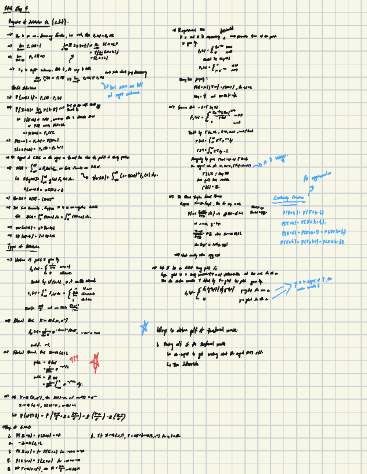 Stats 101: Chapter 5 Handwritten Notes on Probability Distributions ...