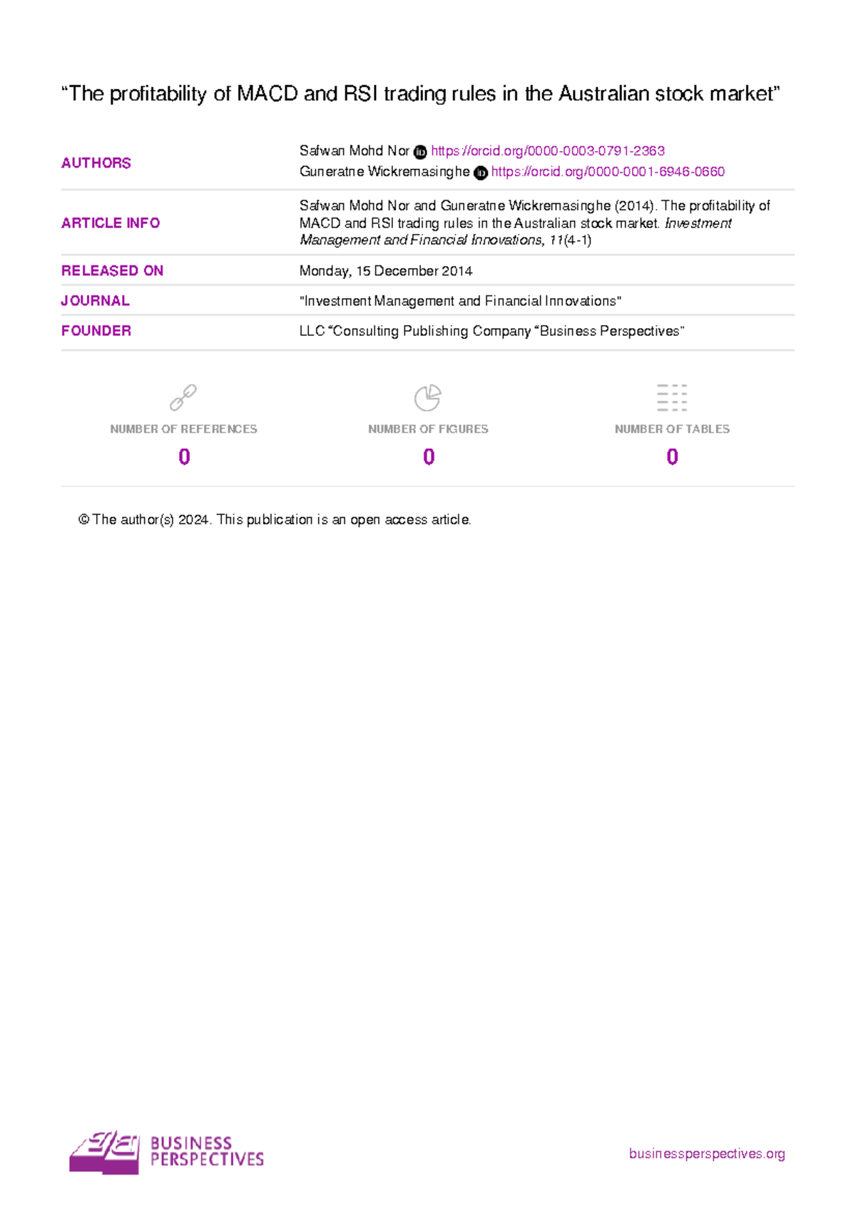 Imfi en 2014 04cont Nor - Trade smart - “The profitability of MACD and ...