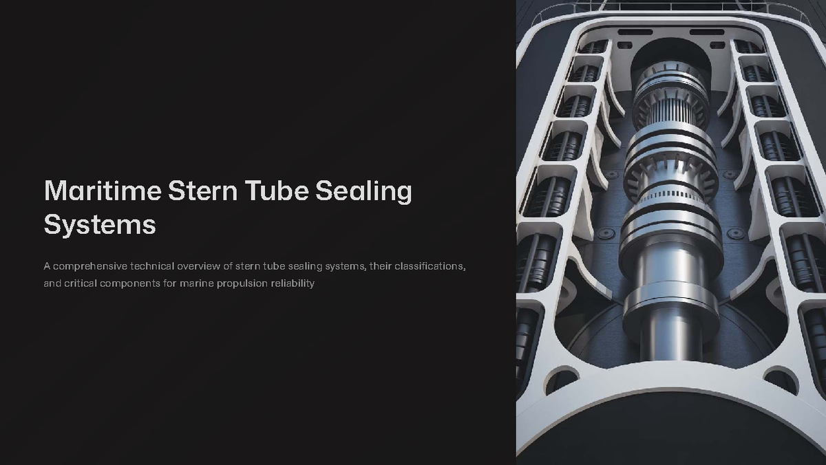 Maritime Stern Tube Sealing Systems: A Technical Overview - Studocu