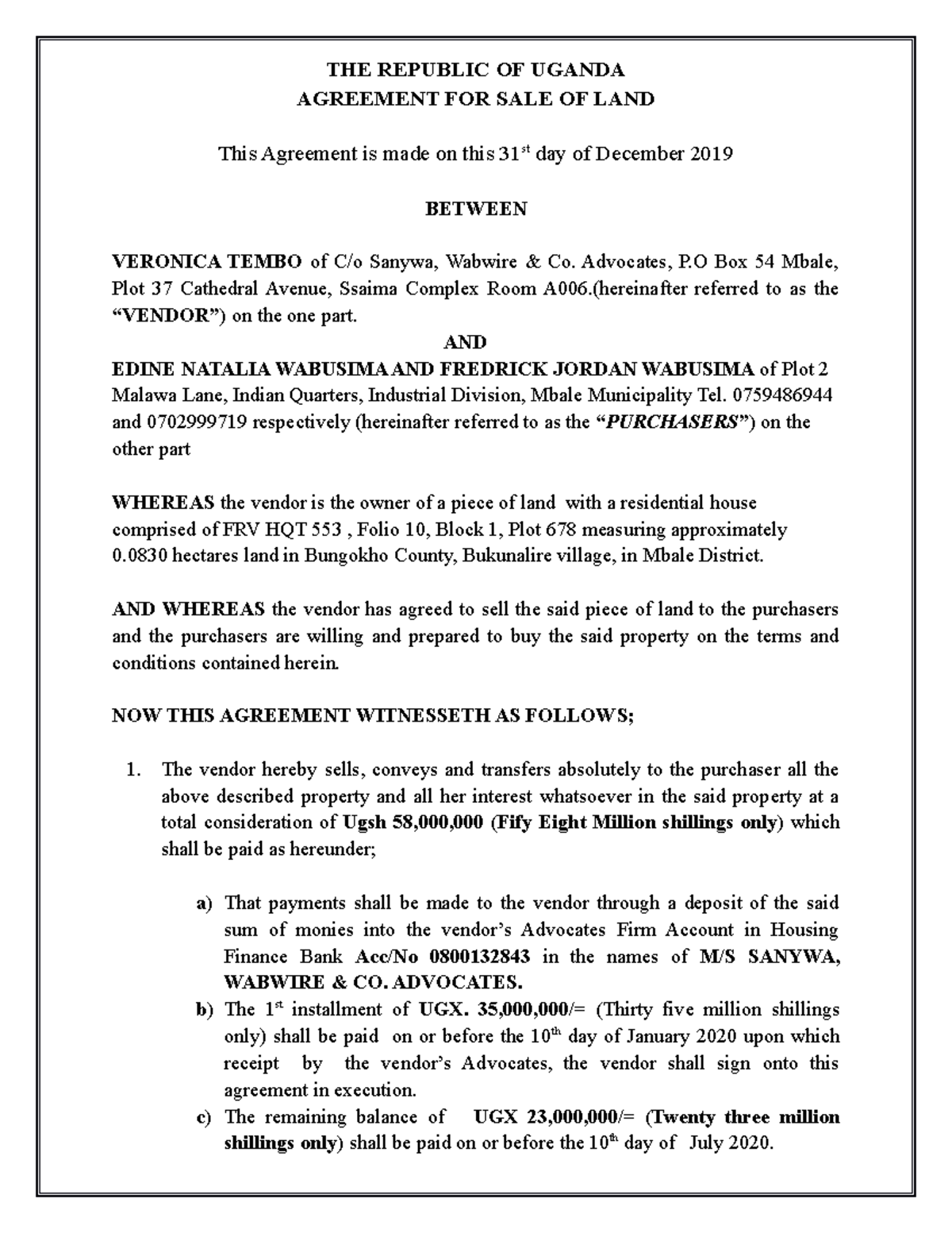 land-sale-agreement-sample-uganda-december-2019-studocu
