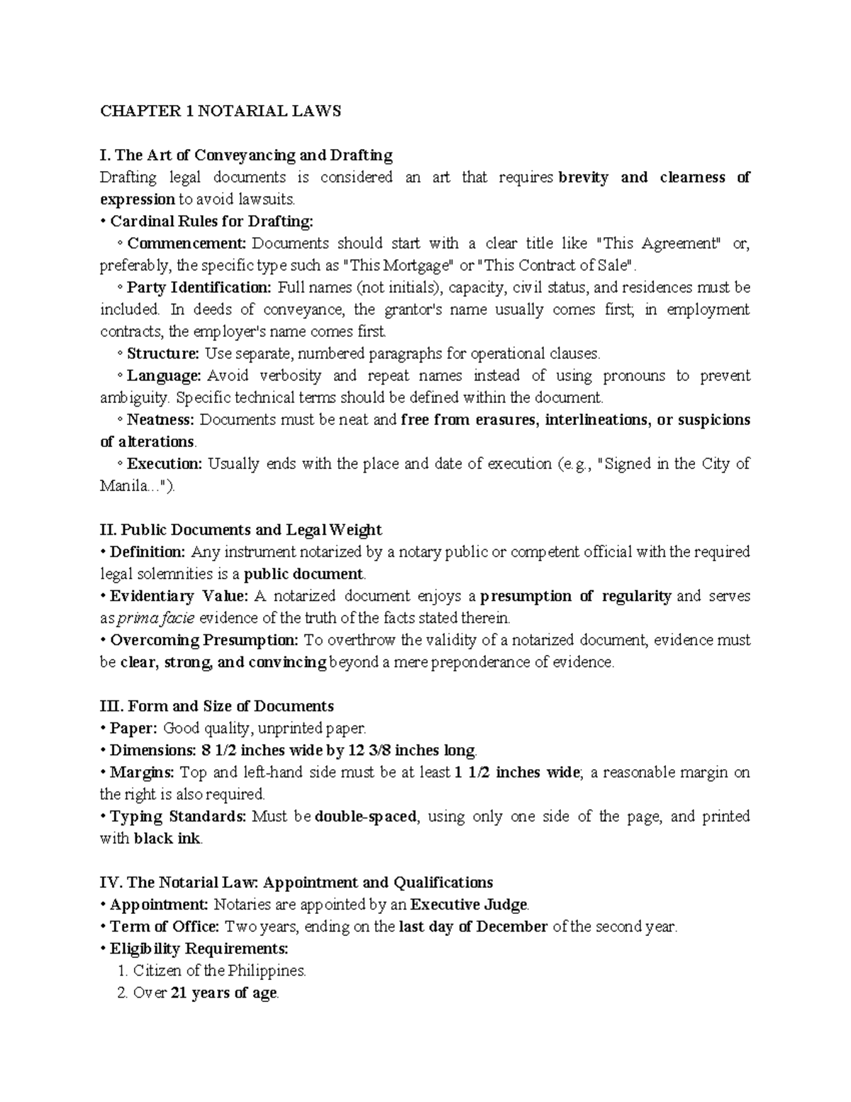 CHAPTER 1: NOTARIAL LAWS - The Art of Conveyancing & Drafting - Studocu