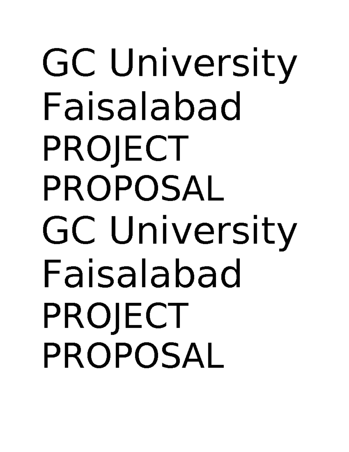 GC University Faisalabad Final Year Project Proposal: Online Vehicle ...