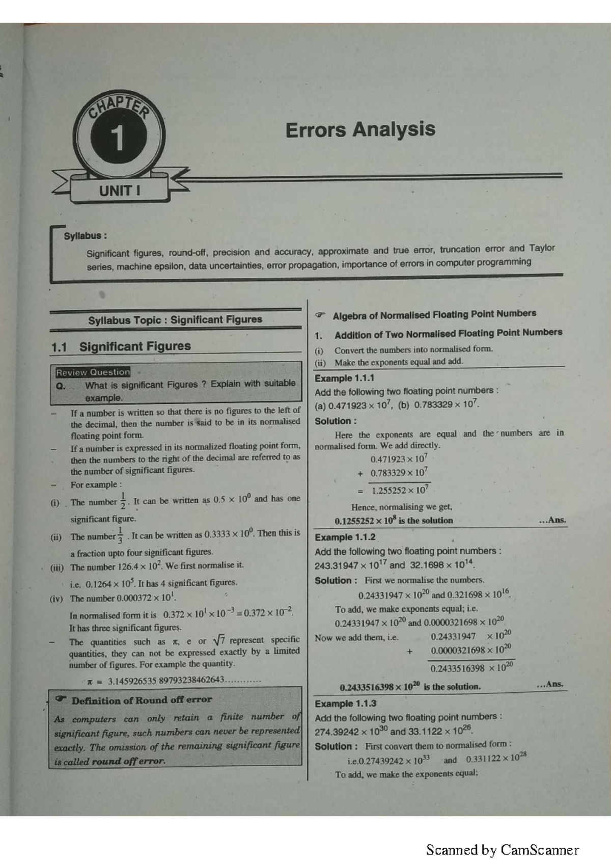 NMME UNIT 1 - m4 related notes - CHAPTER 1 Errors Analysis UNIT I ...