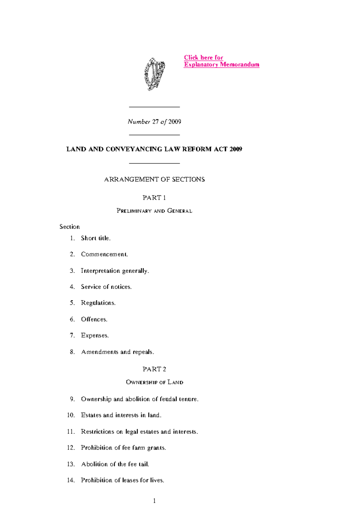 LCRLA 2009: Comprehensive Overview of Land & Conveyancing Law - Studocu