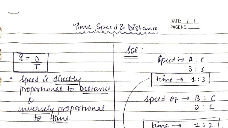 TIME AND DISTANCE: Concepts and Applications - Studocu