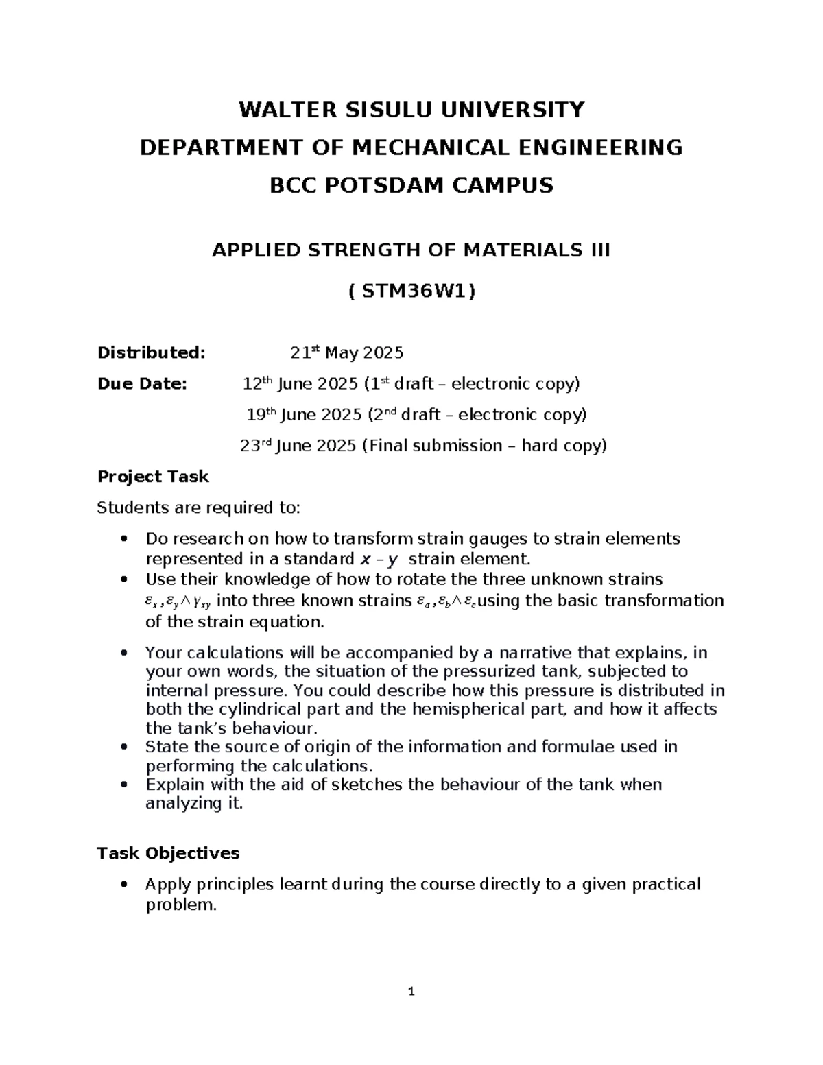 Strain Transformation and Mohr Circle Analysis in Engineering - Studocu
