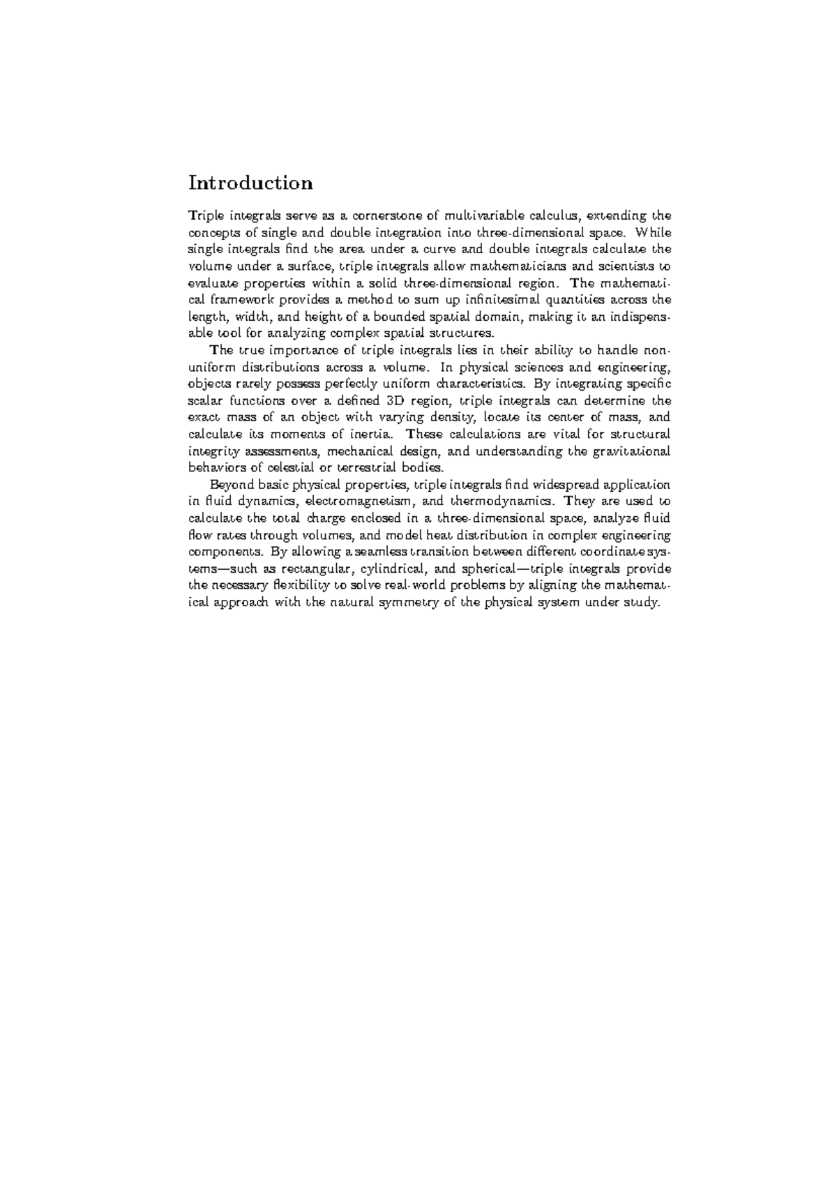 Cal2 Intro: Understanding Triple Integrals in Multivariable Calculus ...
