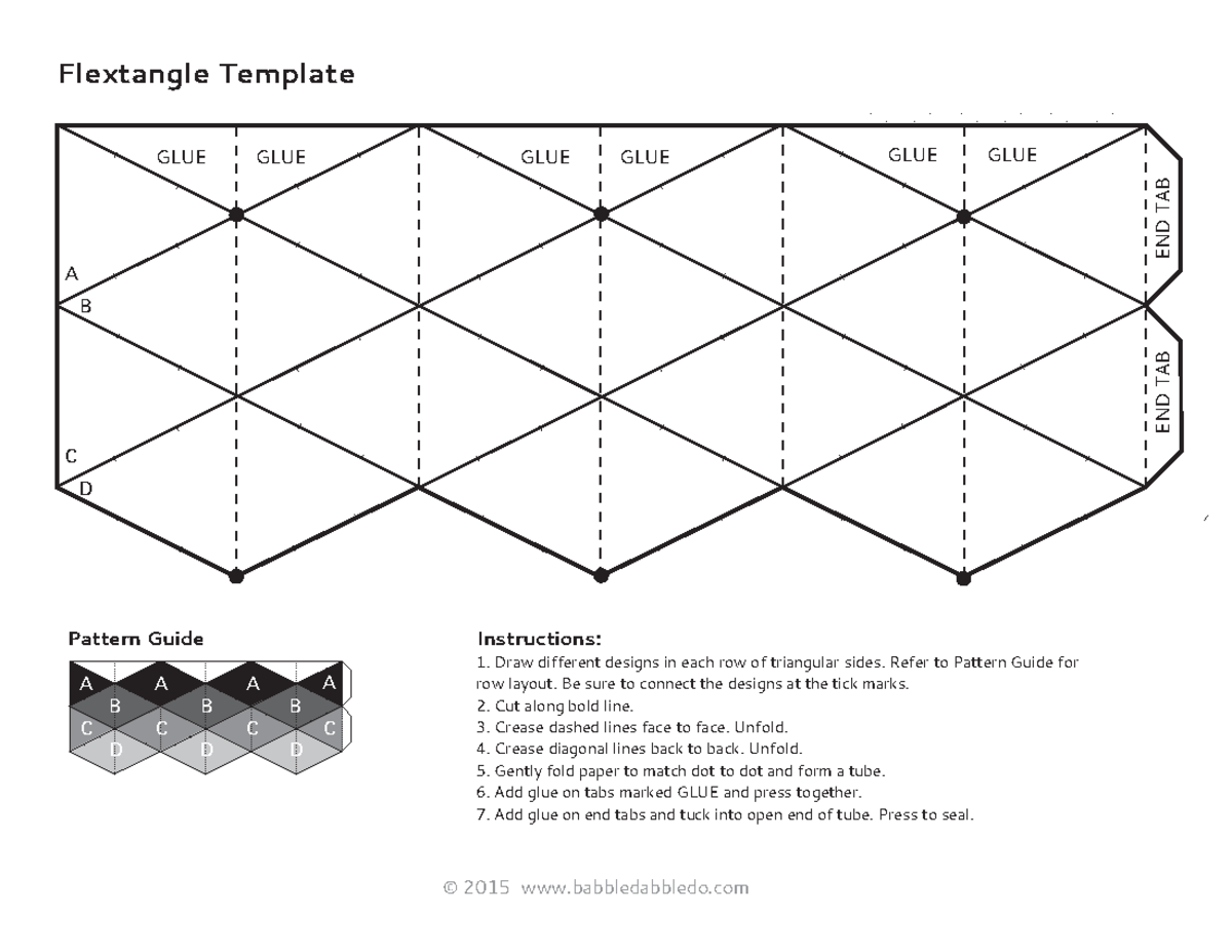 Flextangles Template Babble Dabble DO 2 GLUE GLUE GLUE GLUE GLUE GLUE