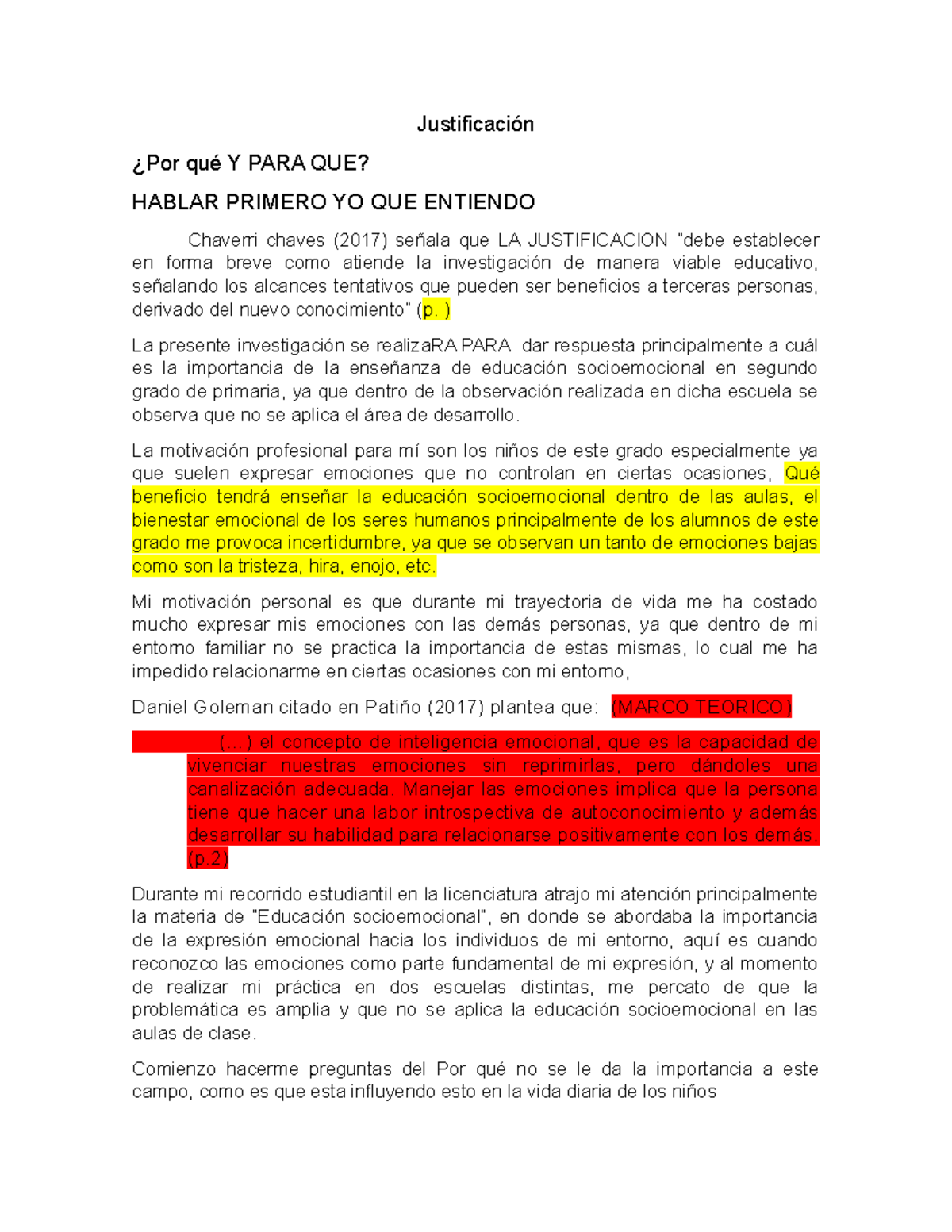 Justificación de la Investigación en Educación Socioemocional en 2 ...