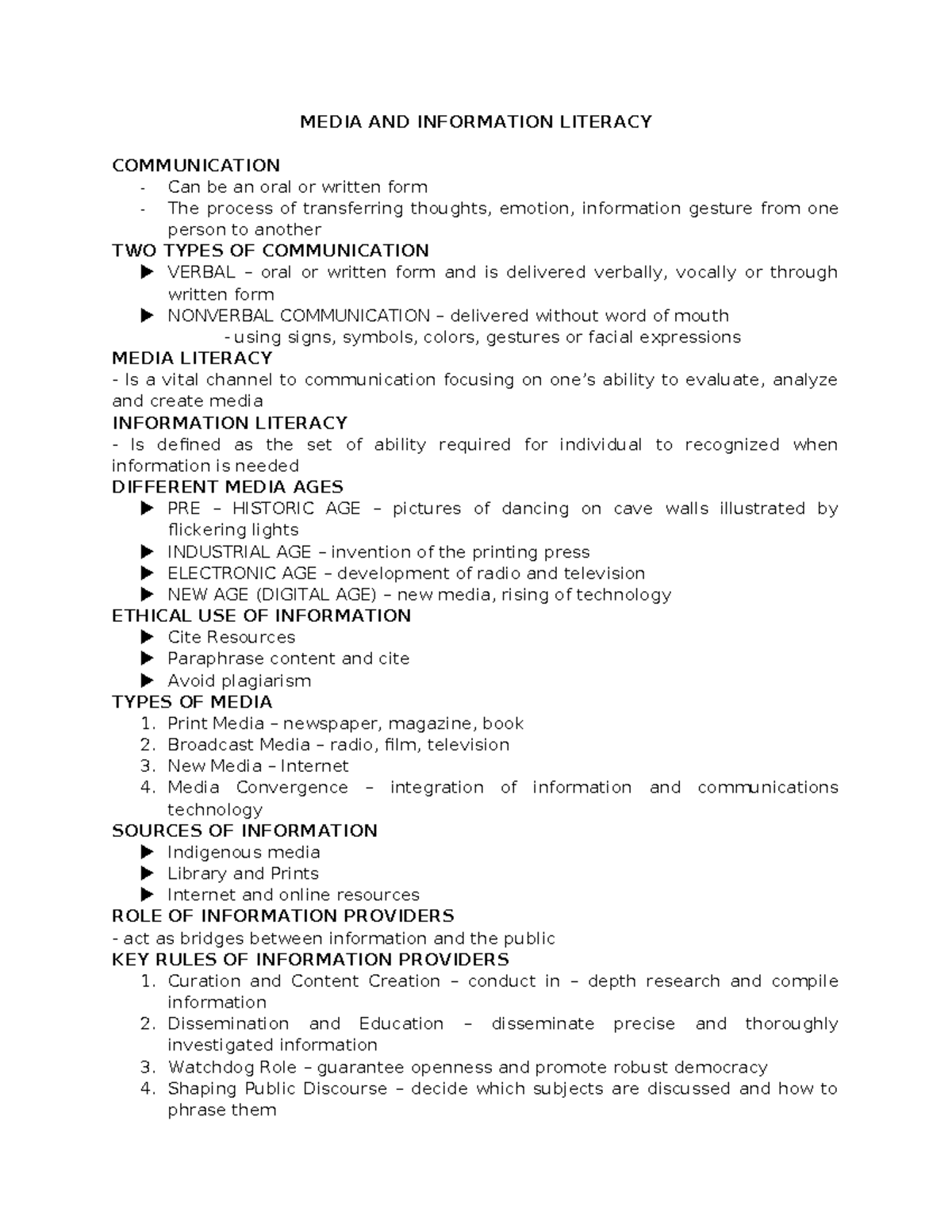MIL 101: Media and Information Literacy Study Handouts - Studocu