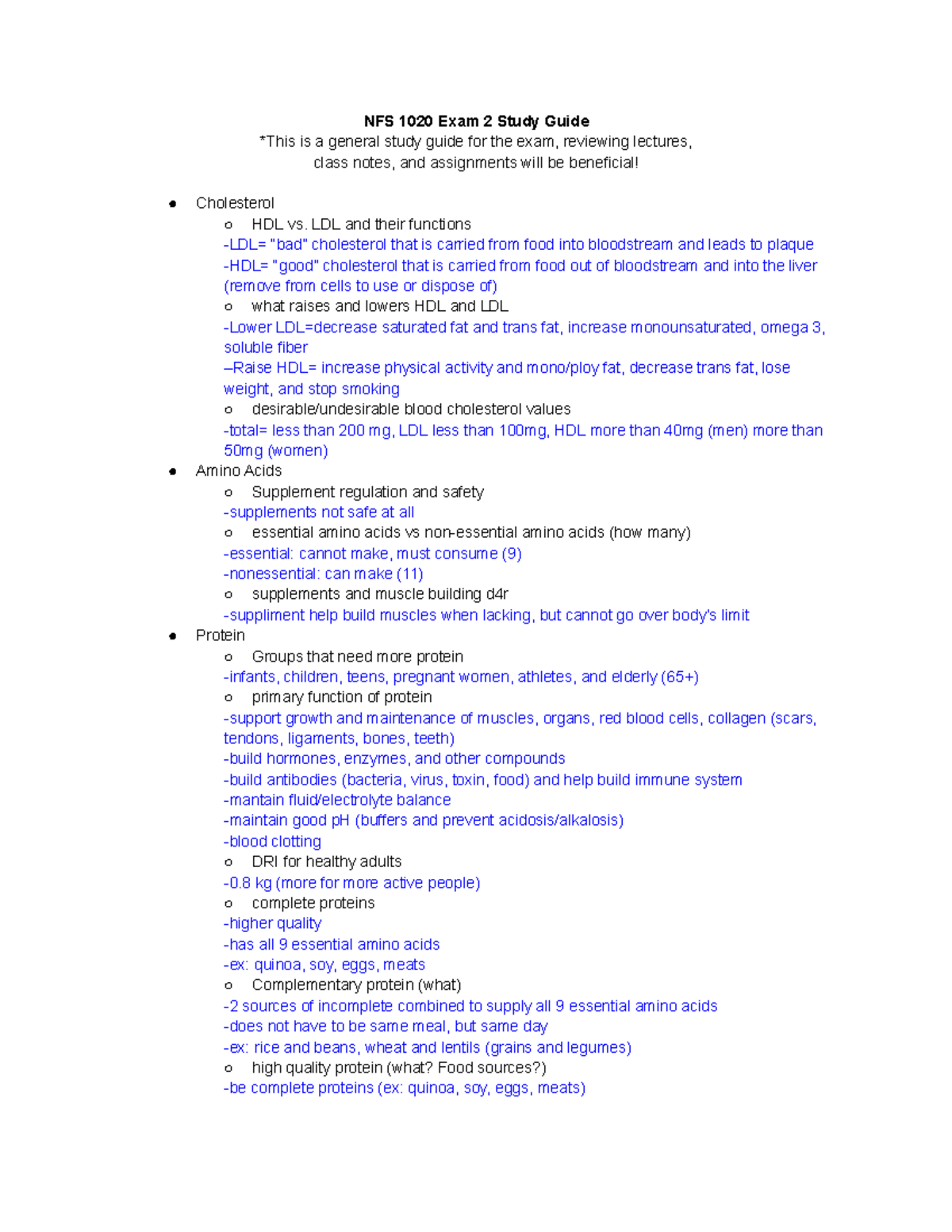 NFS 1020 Exam 2 Study Guide: Key Nutrition Concepts & Health Risks ...
