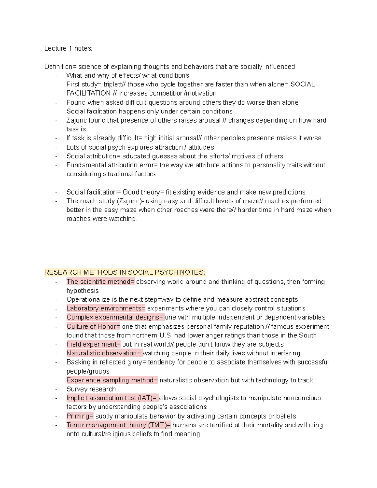 Social Psychology Lecture Notes: Key Concepts & Research Methods - Studocu