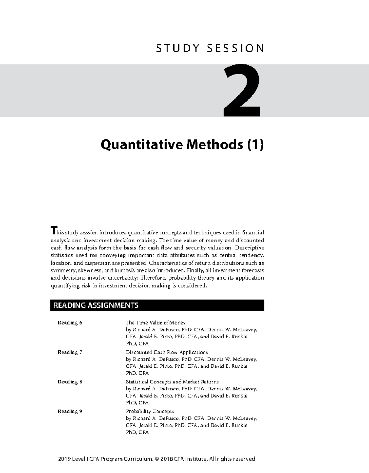 2019 l1 ss02 - 2019 CFA Level 1 Summary notes on Reading 7 - Discounted ...