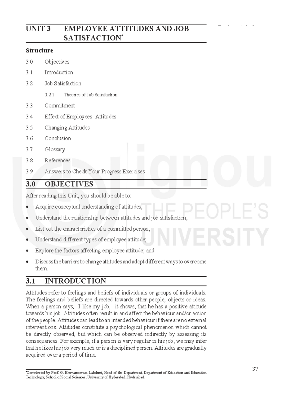 Employee Attitudes and Job Satisfaction - Unit 3 Notes - Studocu