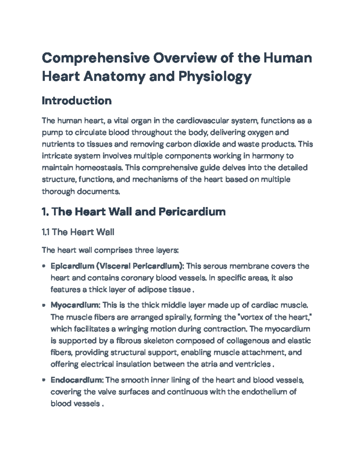 Comprehensive Guide to Human Heart Anatomy and Physiology ...