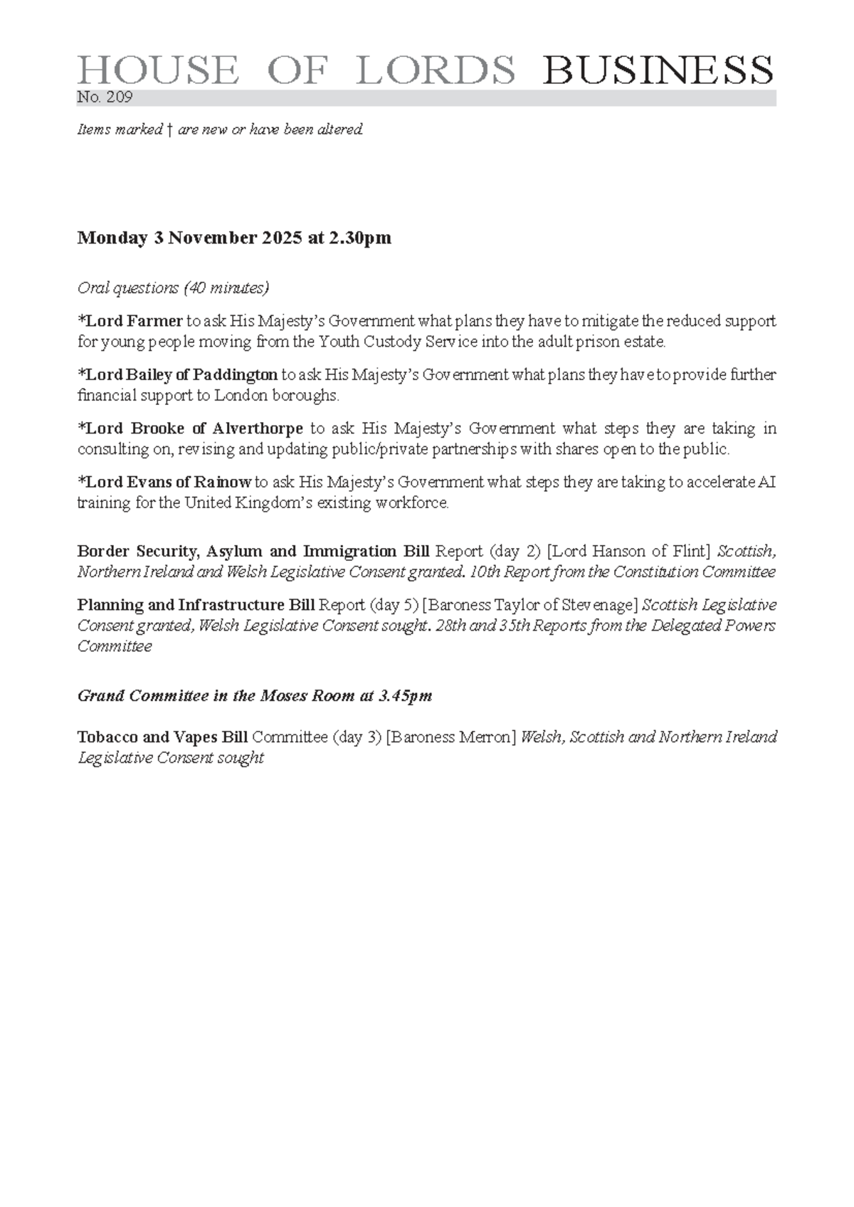 order-paper-no-209-house-of-lords-business-3-nov-2025-studocu