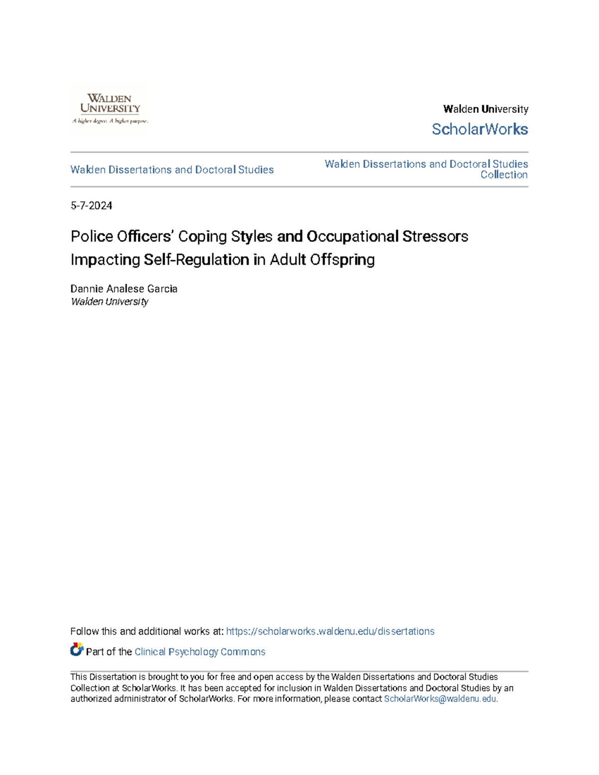 Coping Styles and Occupational Stressors of Police Officers: Effects on ...