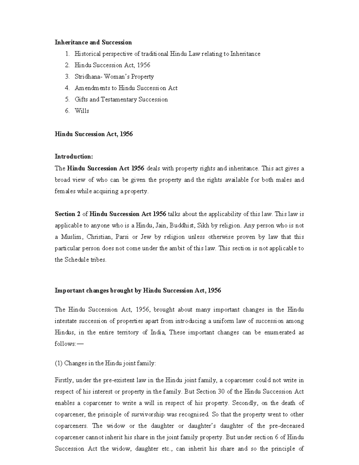 Hindu Law: Inheritance and Succession under the Hindu Succession Act ...
